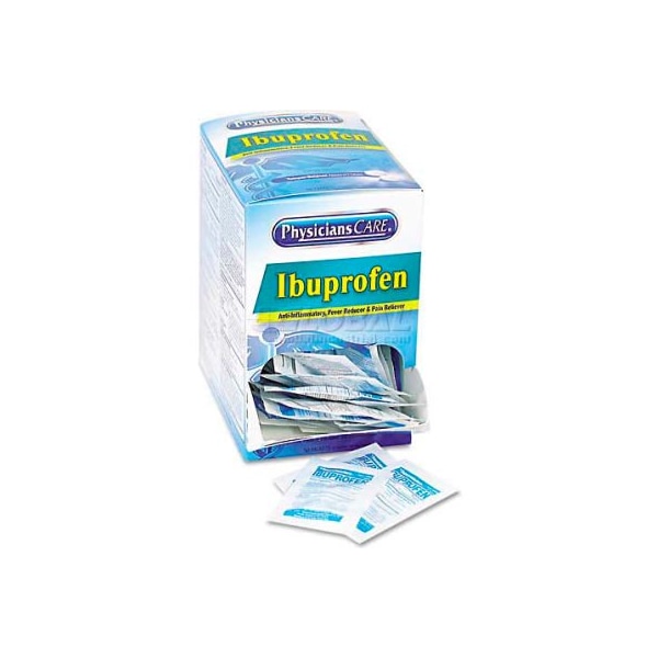 Acme United PhysiciansCare Ibuprofen Medication, 50 Doses of Two Tablets, 200mg 90015 - main